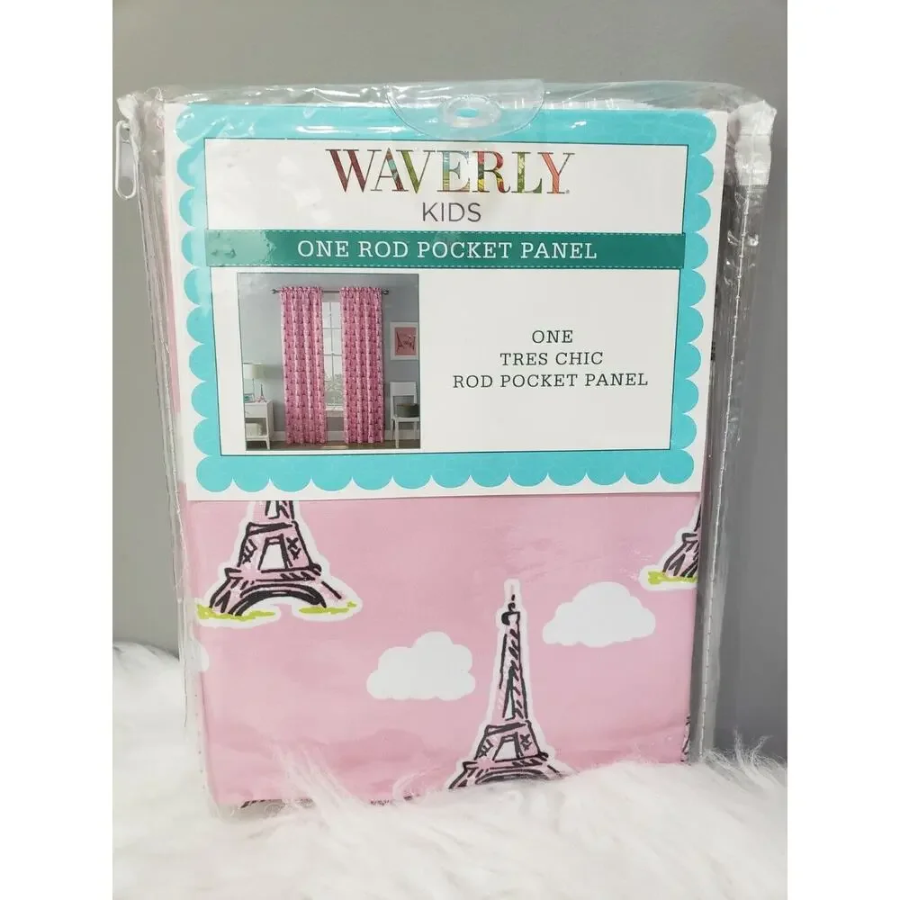 NEW Eiffel Tower Paris Girl's Kids Teenager Bedroom Decor 42x63‎ inches 4 Panels